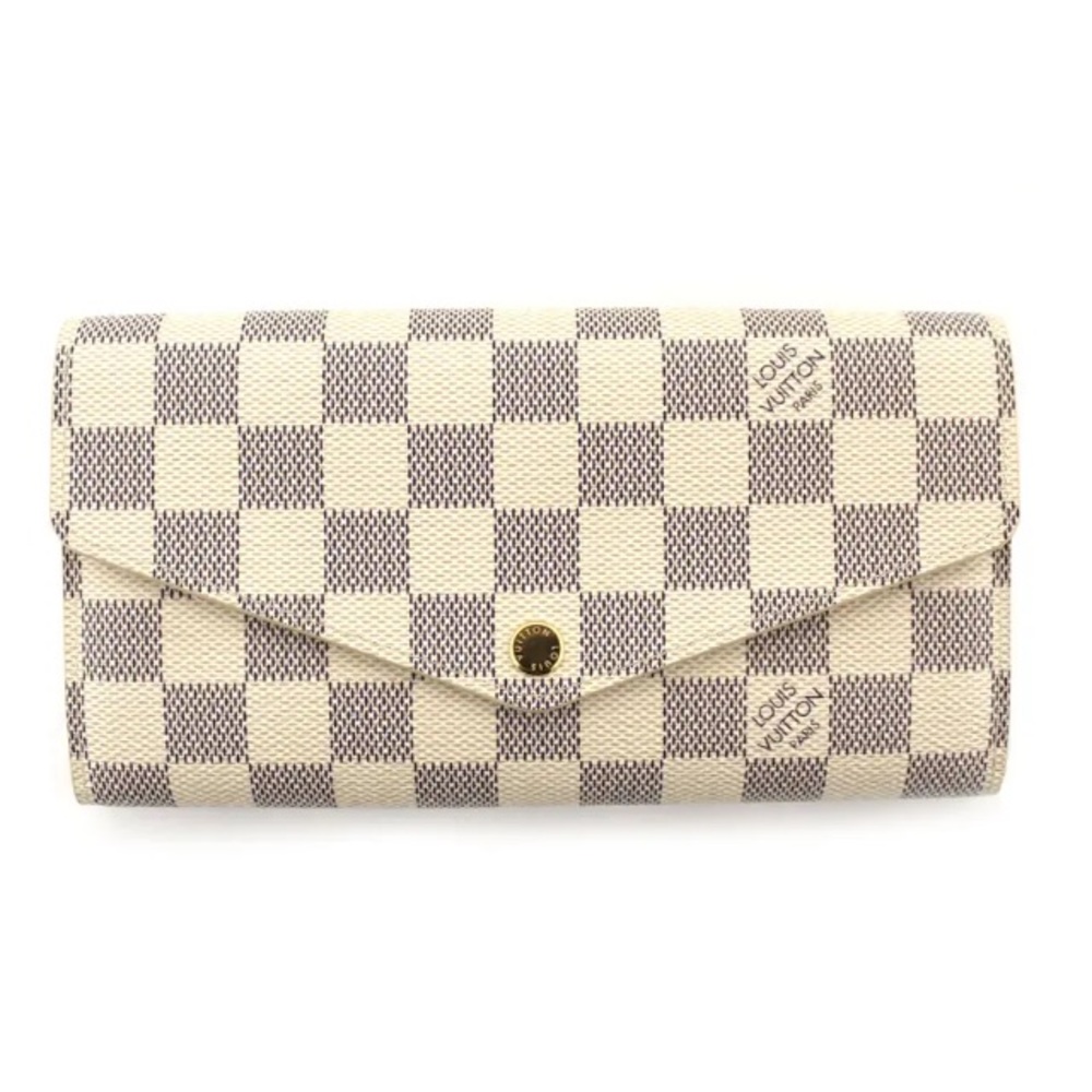 🎞️ Louis Vuitton 🎞️ Damier Azur Canvas Sarah Wallet